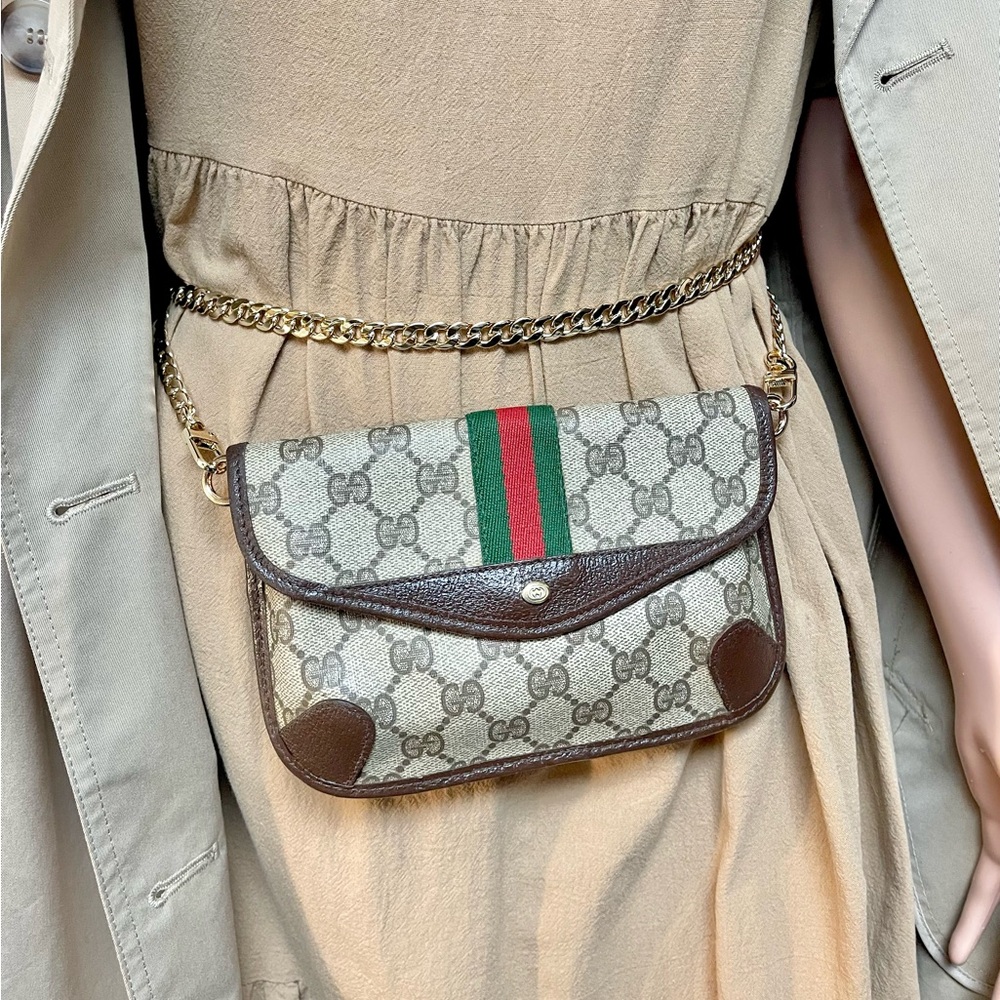 Authentic vintage Gucci web sherry line crossbody bag 89.01.021 (01)